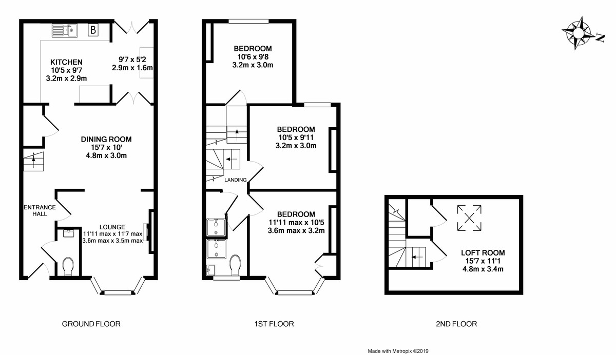 4 bed town house to rent in King Edward Street, Exeter - Property Floorplan