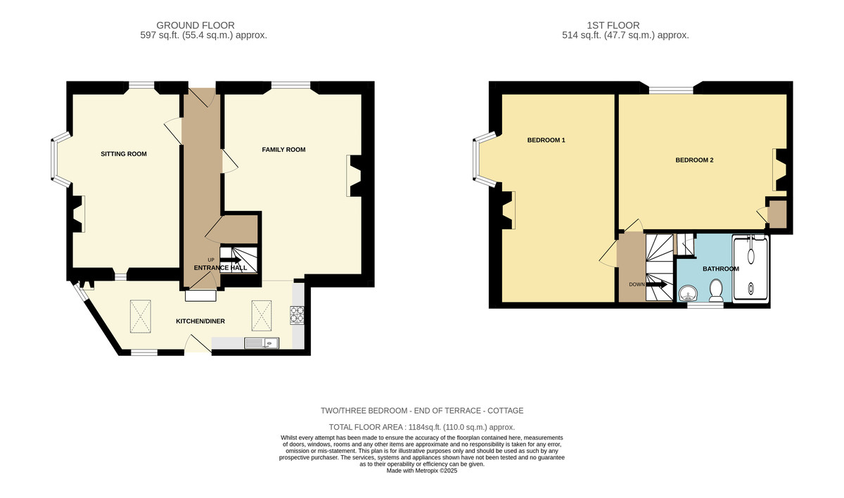 2 bed cottage for sale in Chapel Road, Exeter - Property Floorplan