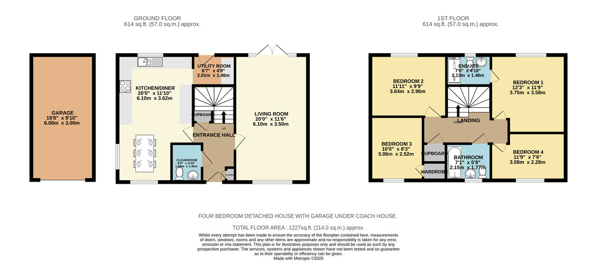 4 bed detached house for sale in Calves Close, Exeter - Property Floorplan