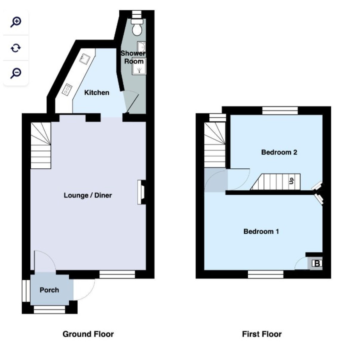 2 bed terraced house to rent in Cofton Hill, Cockwood, EX6 - Property floorplan