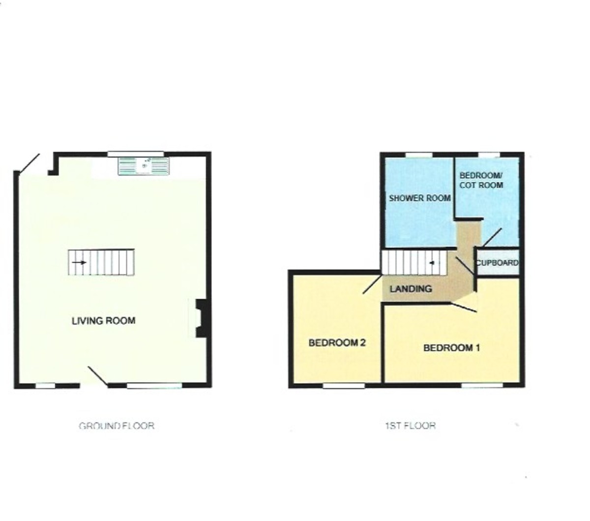 2 bed terraced house to rent in Torrington Place, Kenton, EX6 - Property floorplan
