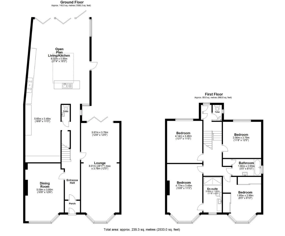 4 bed detached house to rent in Hinckley Road, Leicester - Property Floorplan