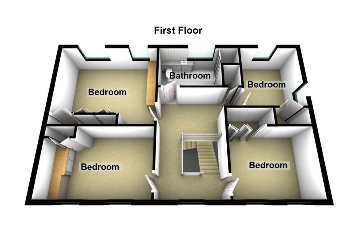 4 bed detached house to rent in Cranborne Gardens, Leicester - Property Floorplan