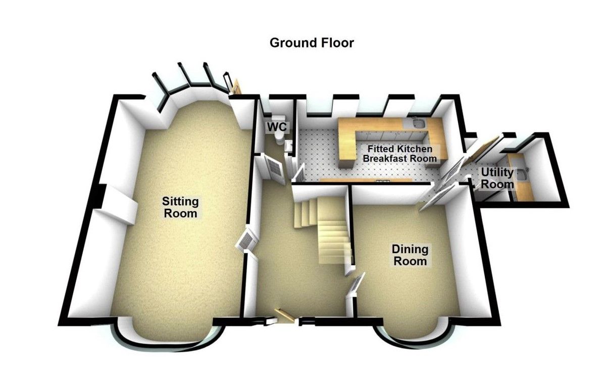 4 bed detached house to rent in Cranborne Gardens, Leicester - Property Floorplan