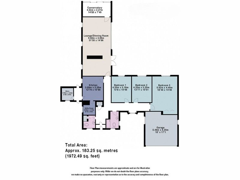 3 bed bungalow to rent in Morland Avenue, Leicester - Property Floorplan