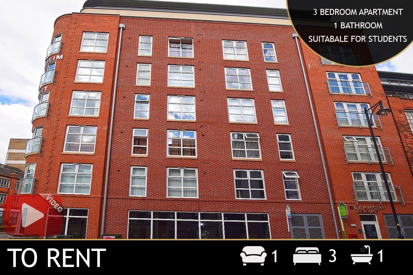 3 bed flat to rent in 2 Church Street, Leicester, LE1 