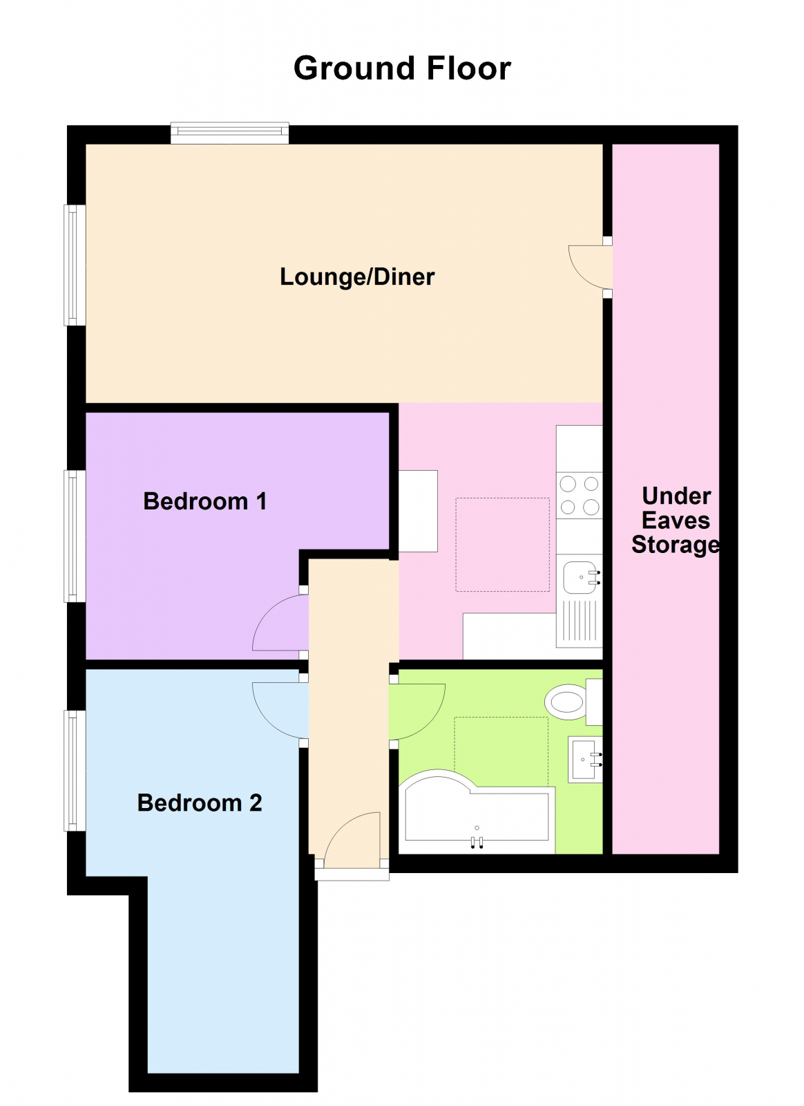 2 bed flat for sale in Union Terrace, Devon - Property Floorplan
