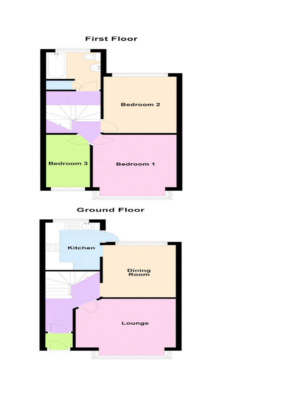 3 bed terraced house for sale in Larkstone Crescent, Devon - Property Floorplan