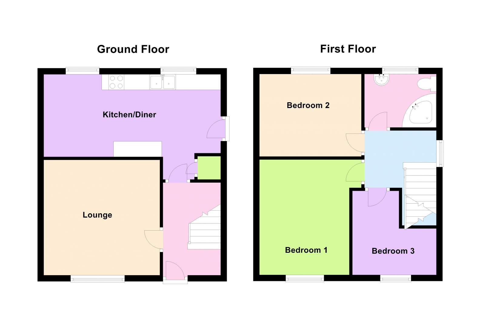 3 bed end of terrace house for sale, Devon - Property Floorplan