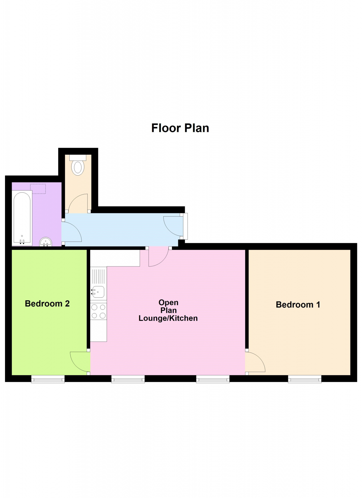 2 bed flat for sale in 69 Boutport Street, Devon - Property Floorplan