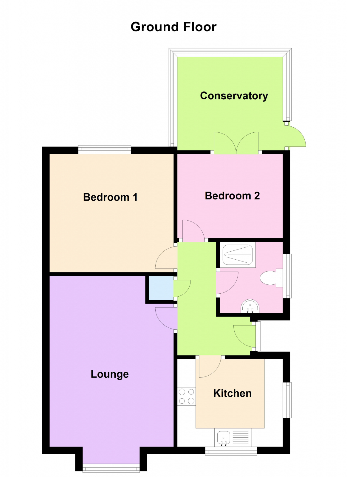 2 bed semi-detached house for sale in Bickington, Devon - Property Floorplan