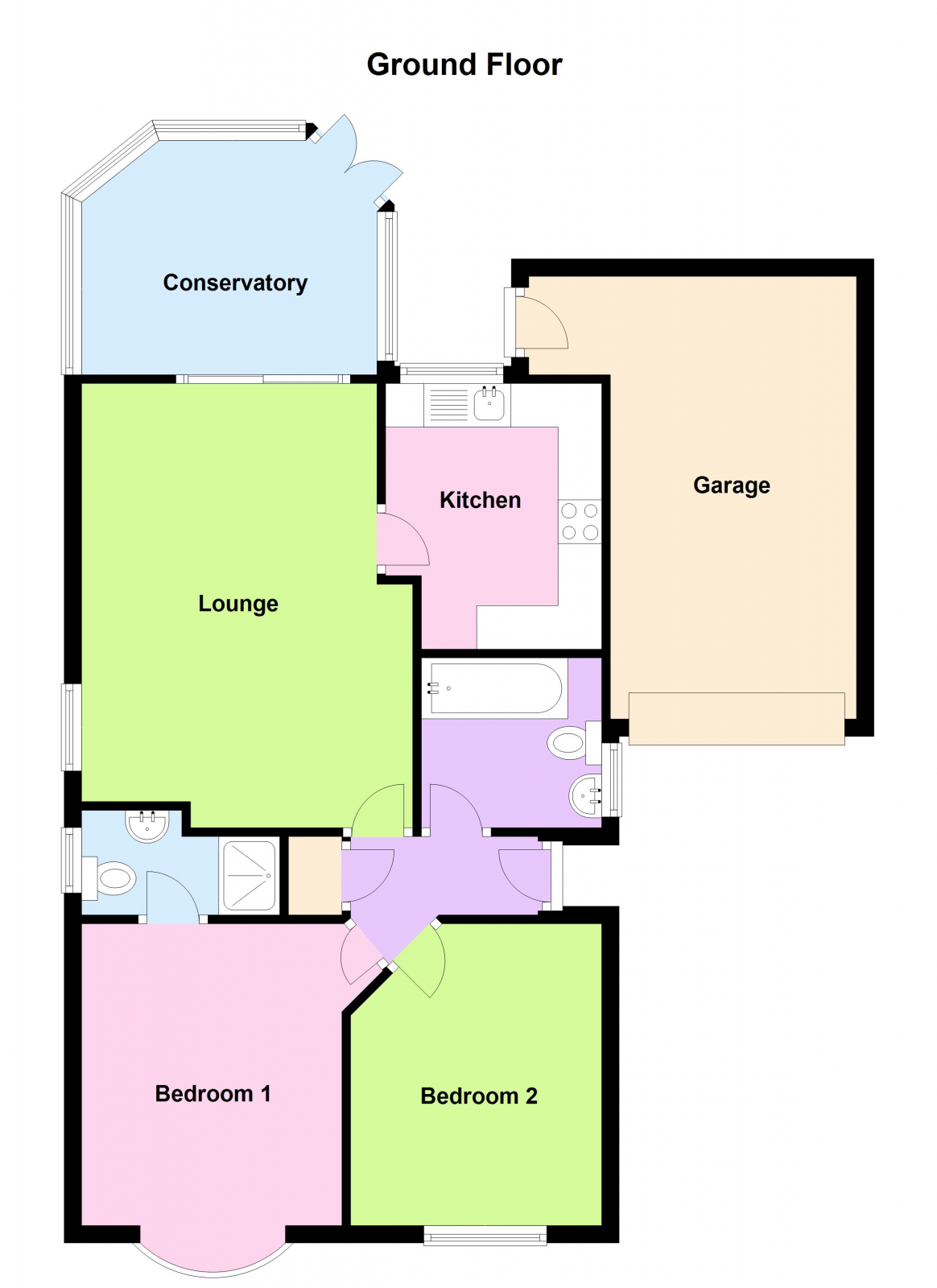 2 bed semi-detached house for sale in Roundswell, Devon - Property Floorplan