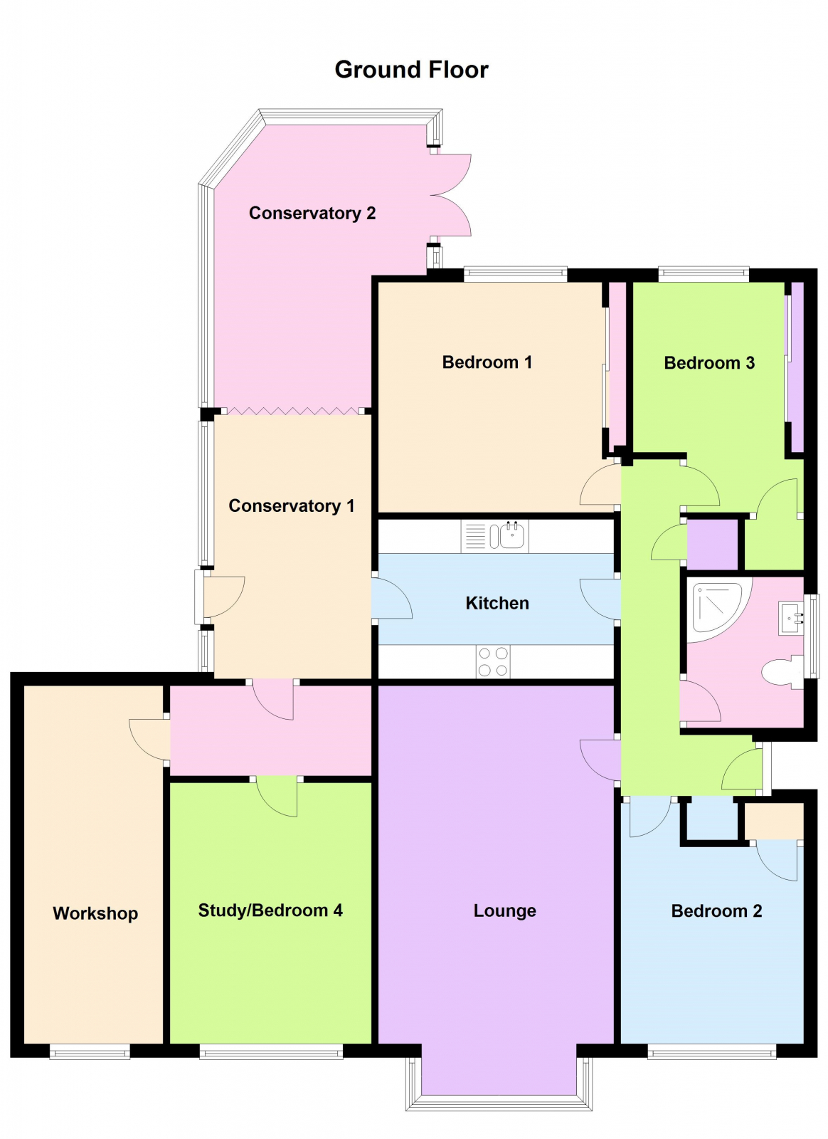 4 bed bungalow for sale in Bickington, Devon - Property Floorplan
