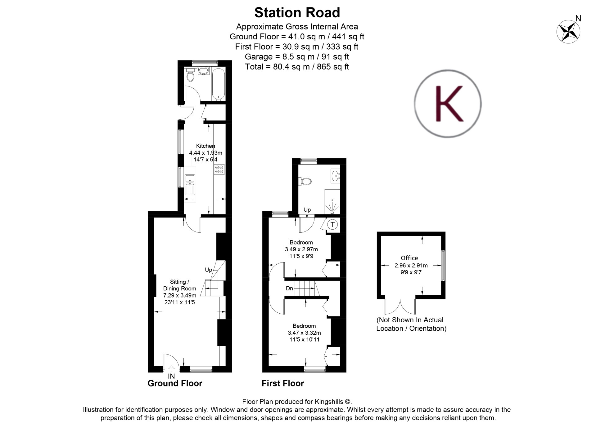 2 bed terraced house for sale in Station Road, Marlow - Property floorplan