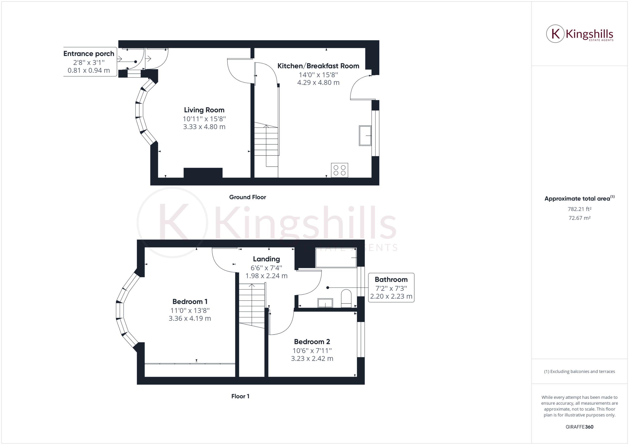 2 bed terraced house for sale in Lane End Road, High Wycombe - Property floorplan