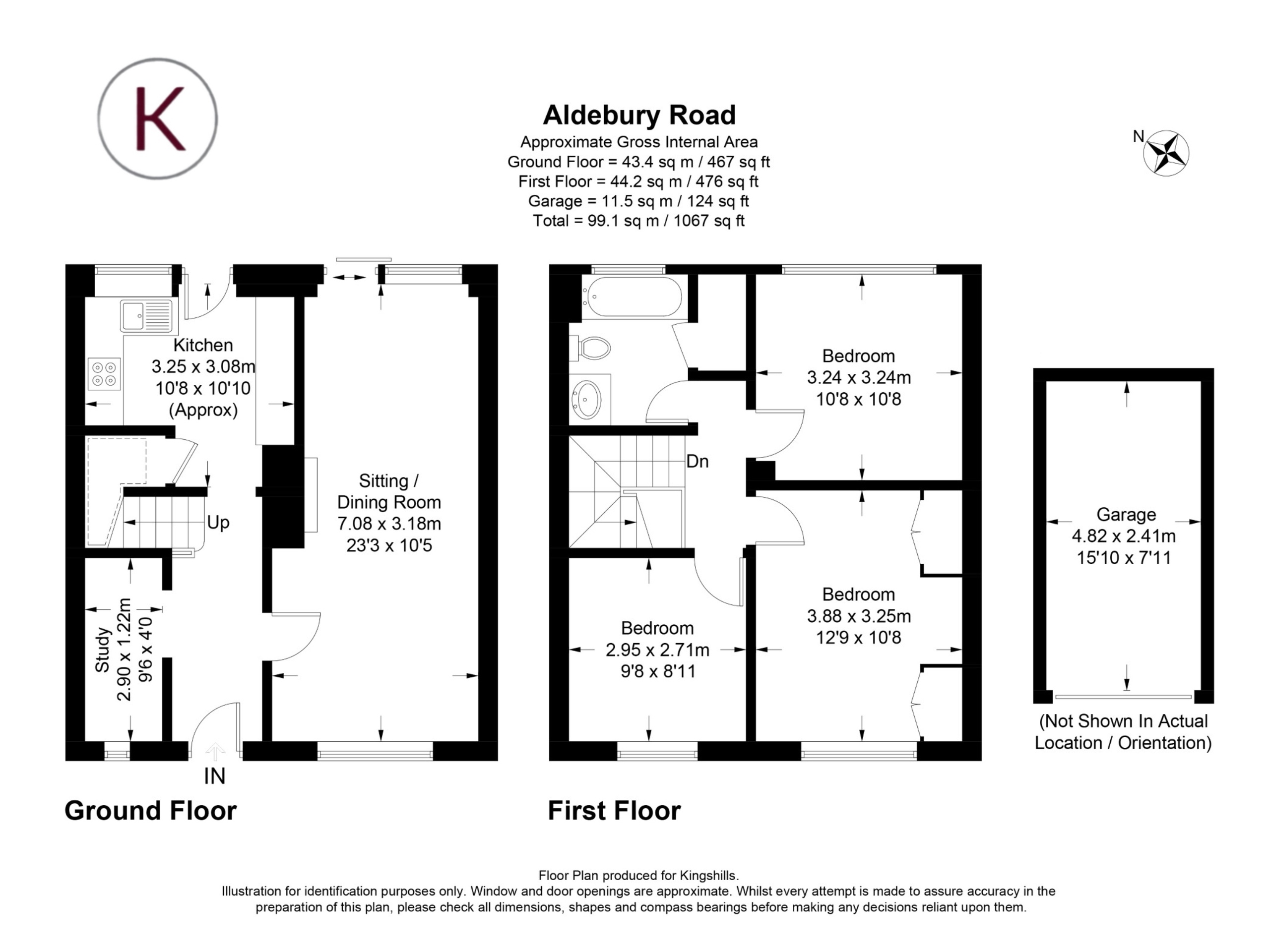 3 bed terraced house for sale in Aldebury Road, Maidenhead - Property floorplan