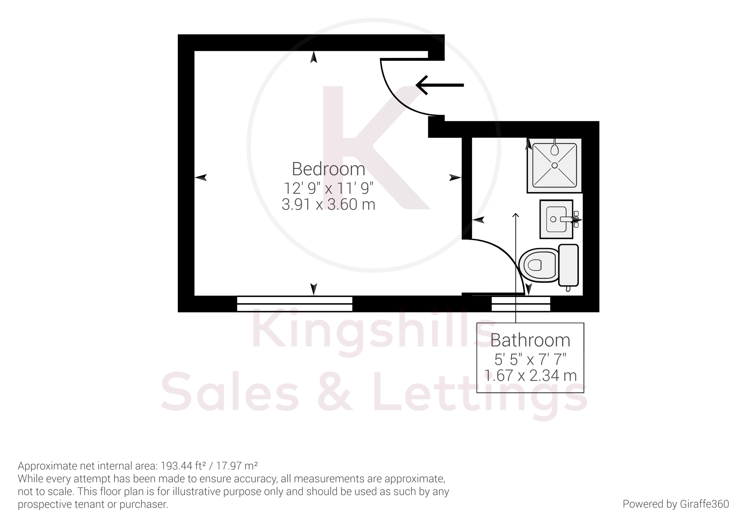 1 bed house of multiple occupation to rent in Guinions Road, High Wycombe - Property floorplan