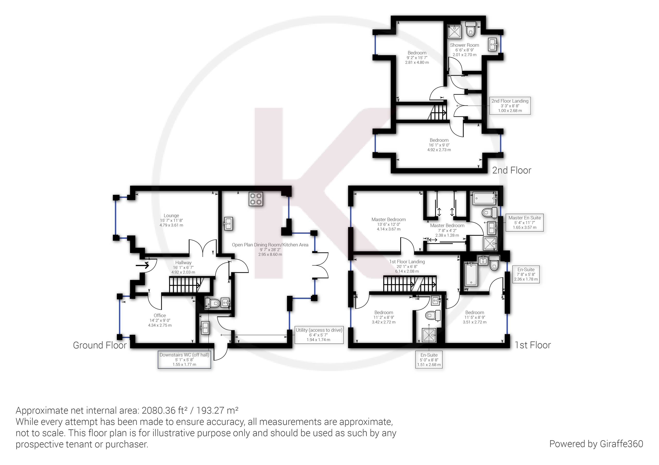 5 bed detached house to rent in Sierra Road, High Wycombe - Property floorplan