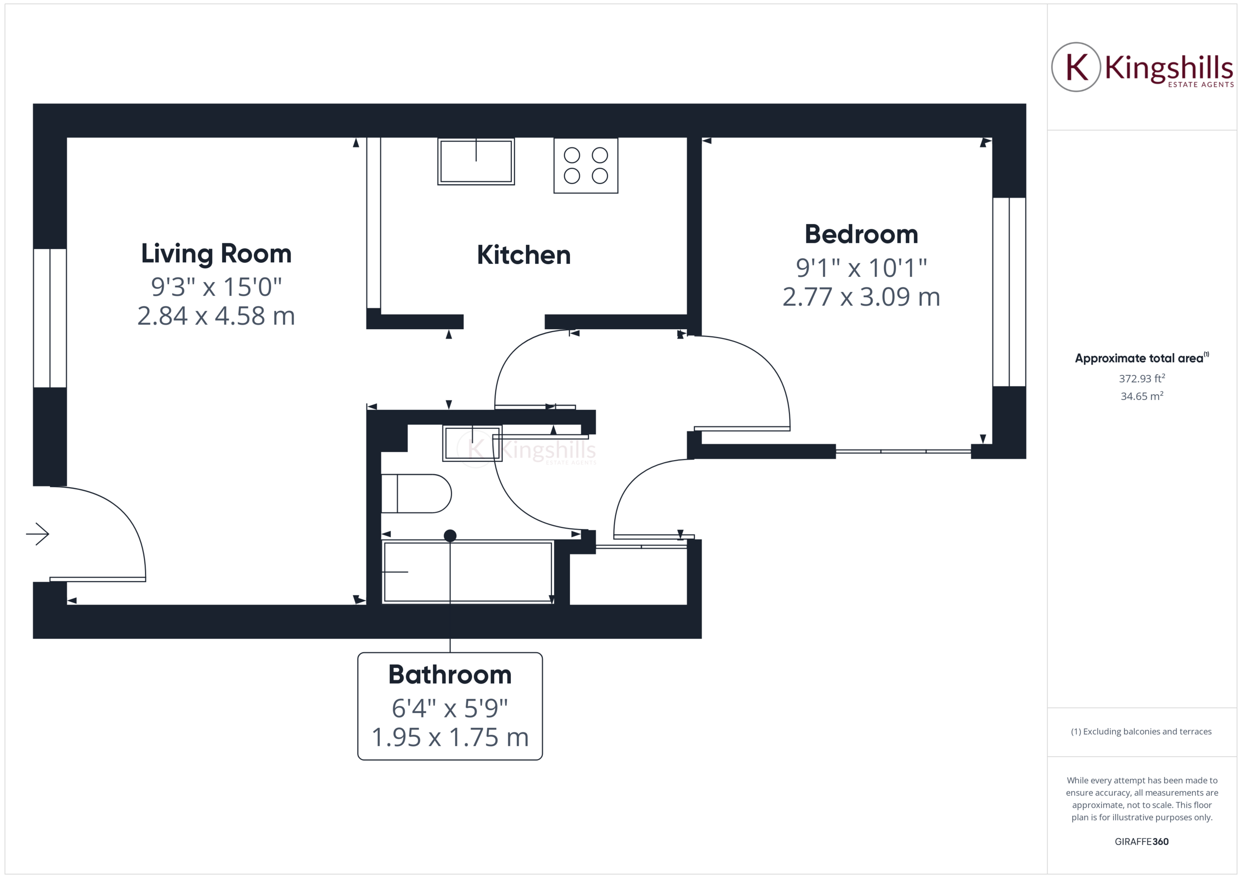 1 bed apartment for sale in Eaton Avenue, High Wycombe - Property floorplan