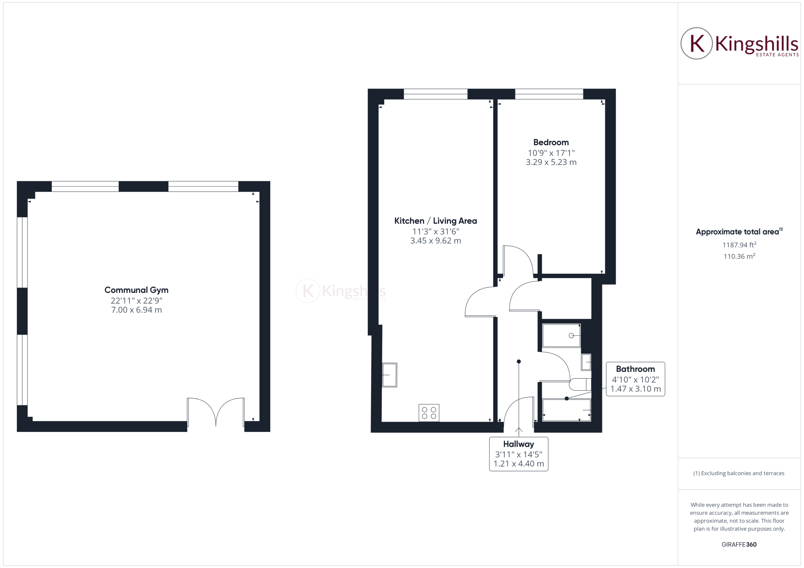 1 bed for sale in Wycombe Road, High Wycombe - Property floorplan