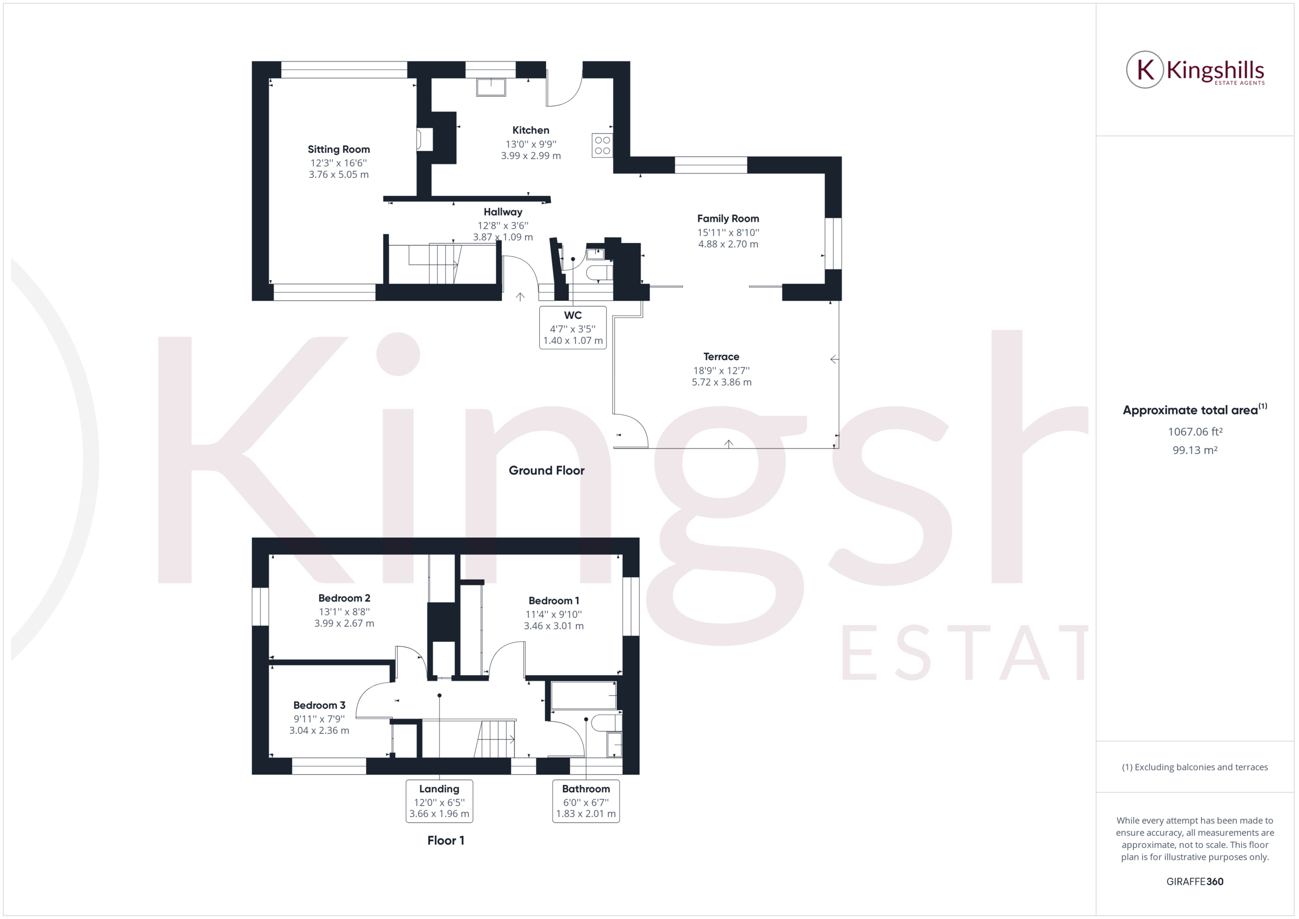 3 bed detached house for sale in Earl Howe Road, High Wycombe - Property floorplan