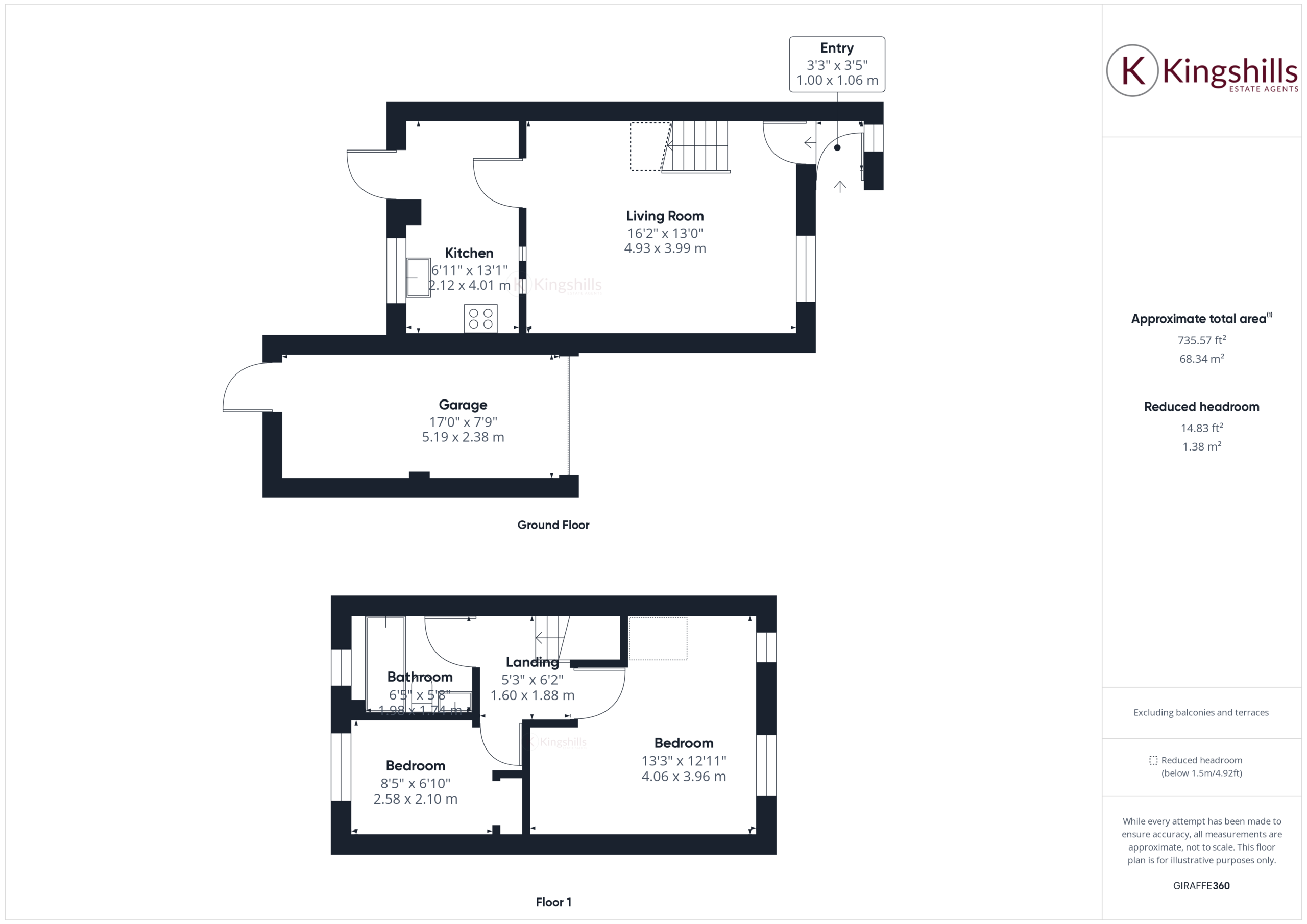 2 bed semi-detached house for sale in Cairnside, High Wycombe - Property floorplan