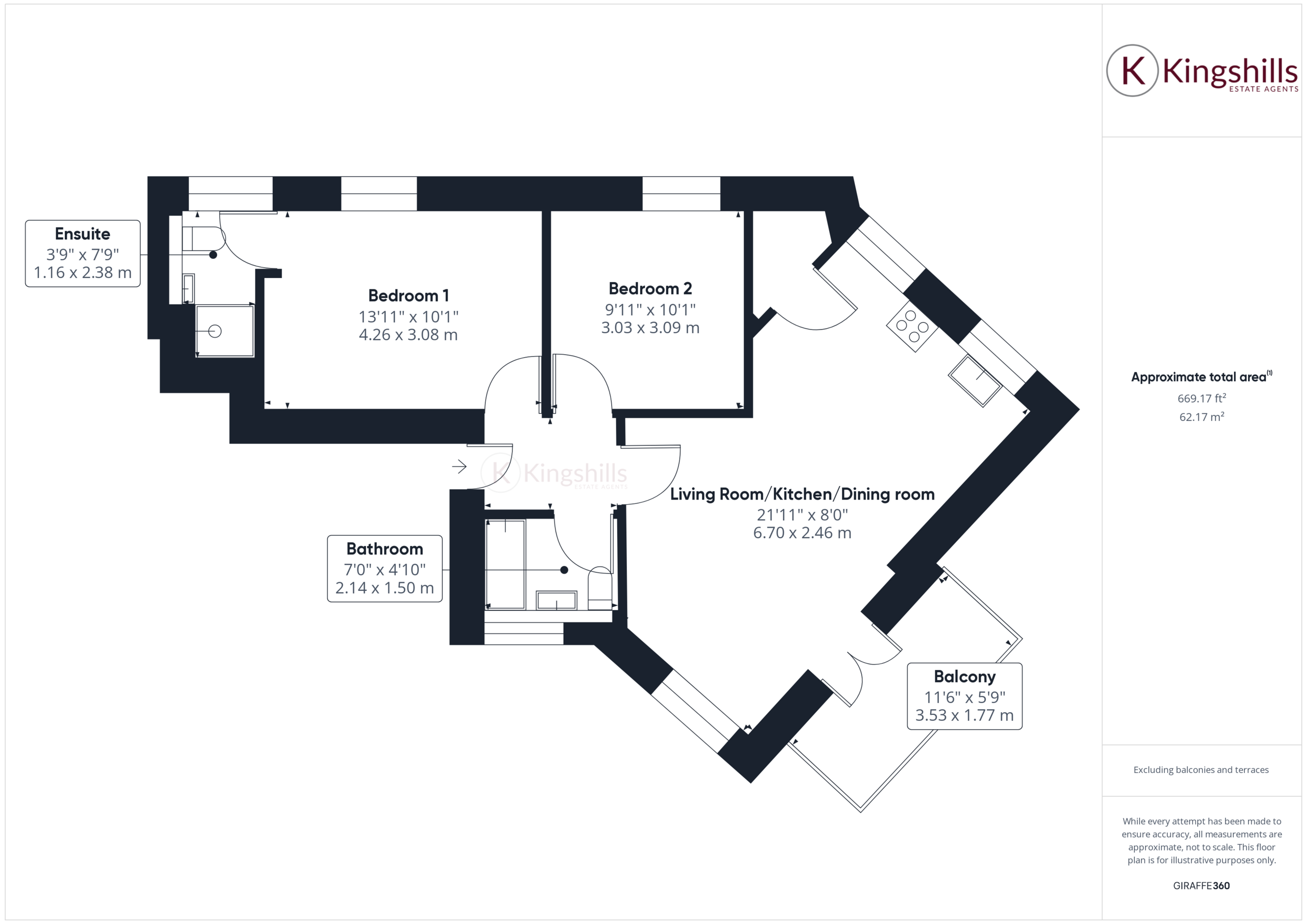 2 bed for sale in Oakridge Road, High Wycombe - Property floorplan