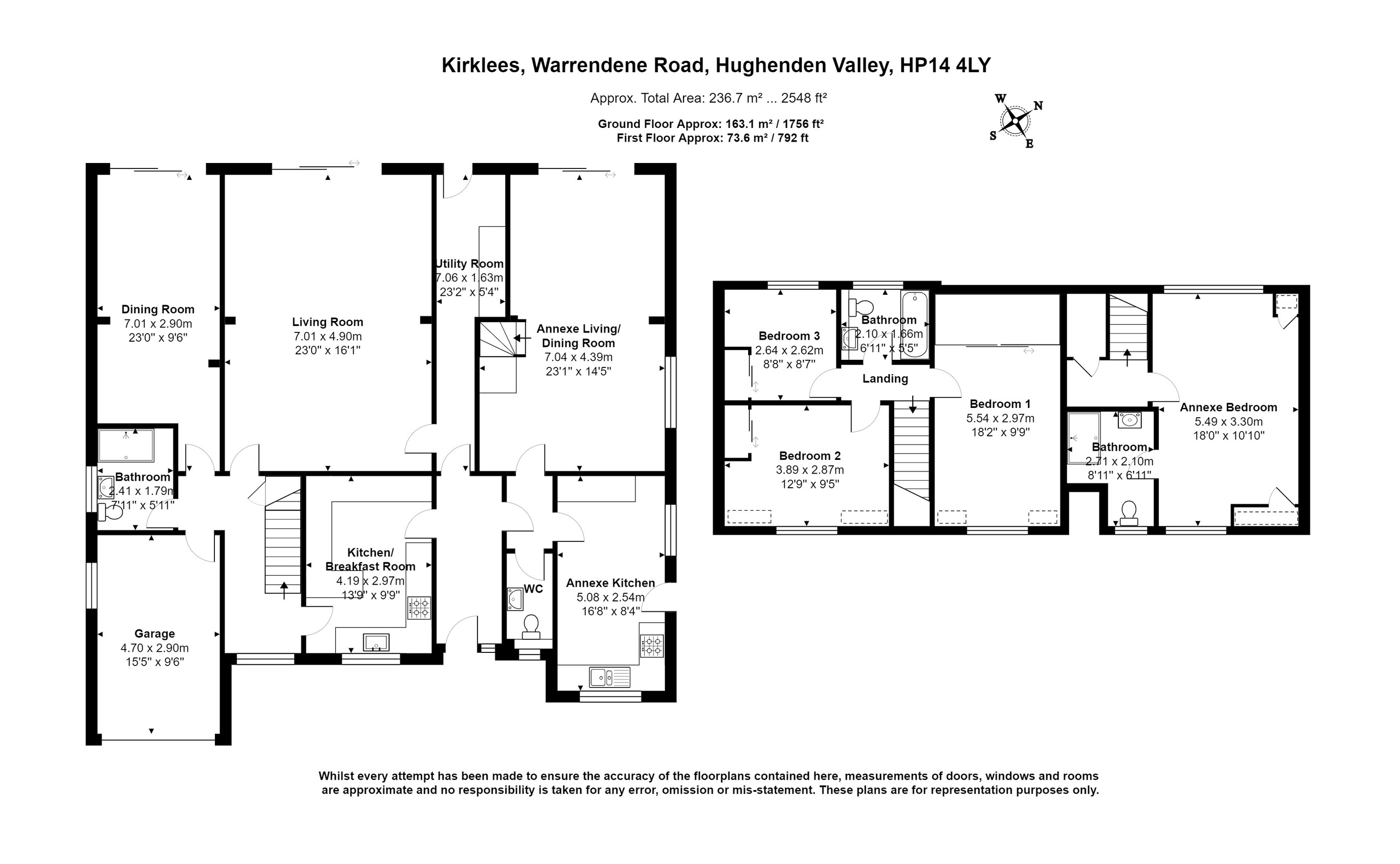 4 bed detached house for sale in Warrendene Road, High Wycombe - Property floorplan