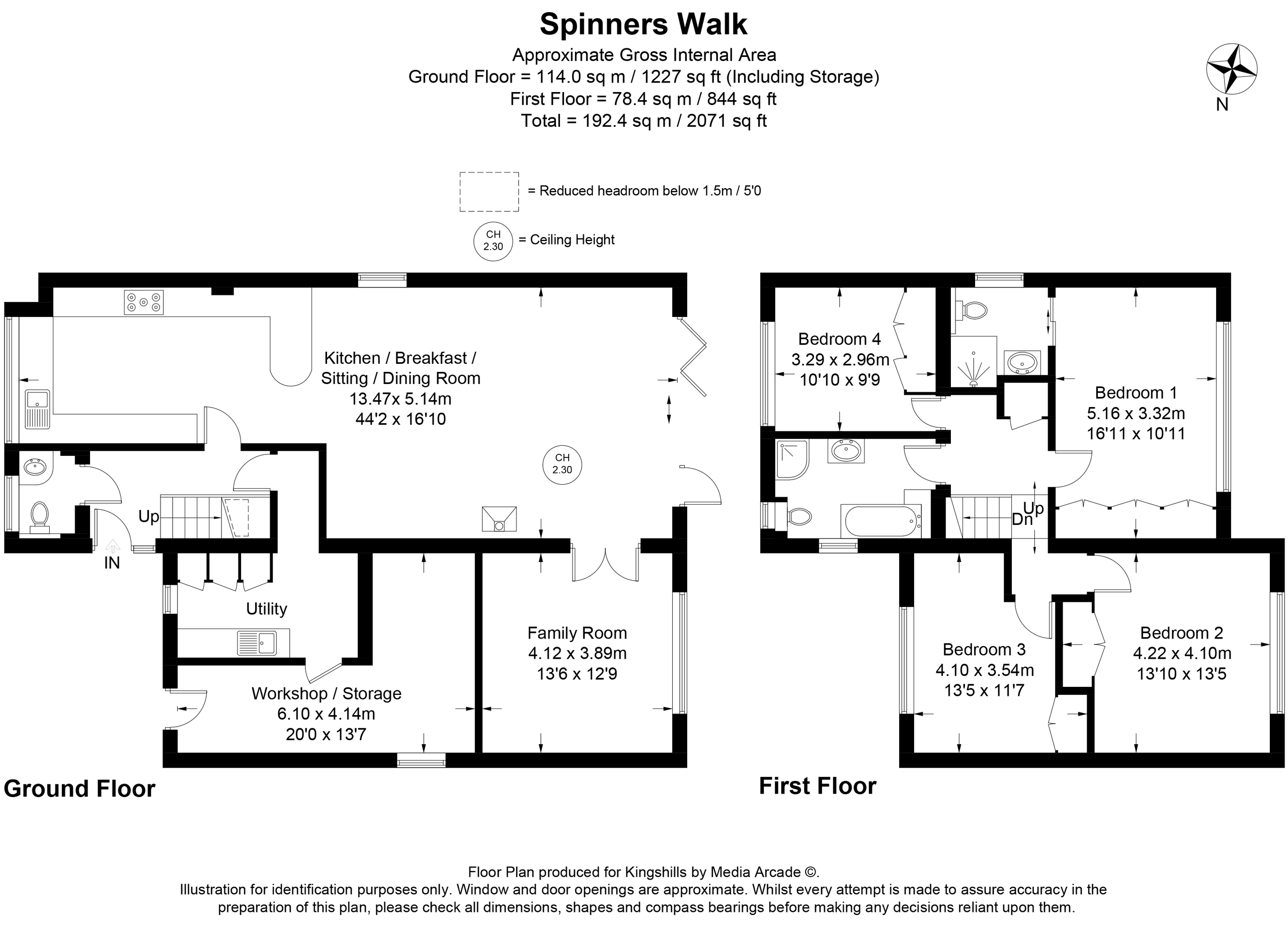 4 bed detached house for sale in Spinners Walk, Marlow - Property floorplan