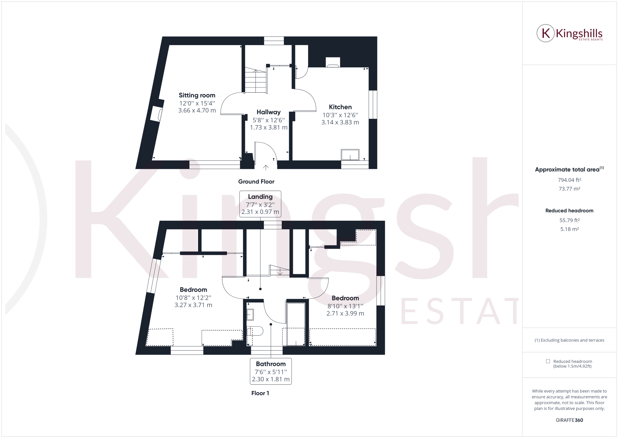 2 bed cottage for sale in High Street, West Wycombe - Property floorplan