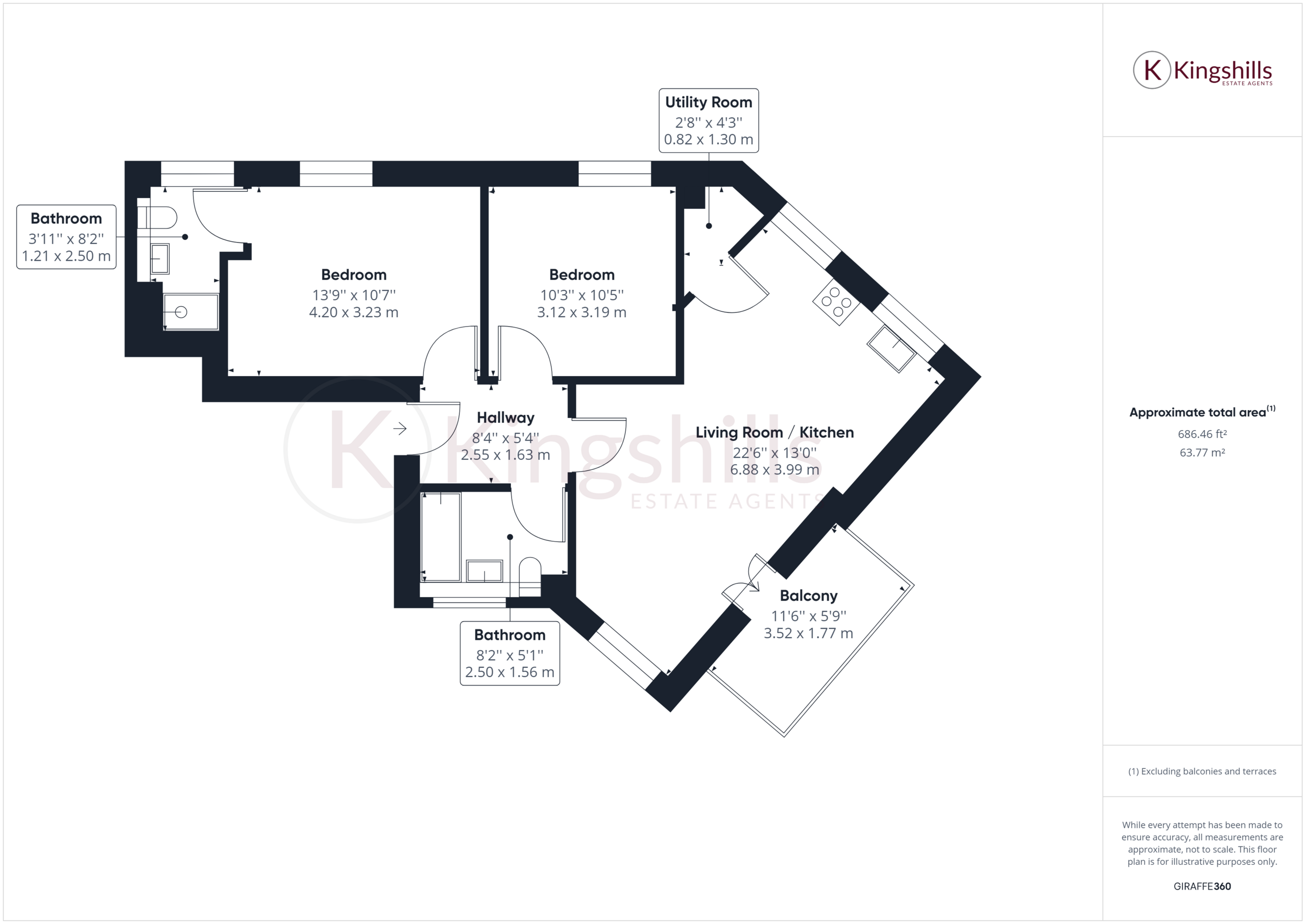 2 bed for sale in Oakridge Road, High Wycombe - Property floorplan