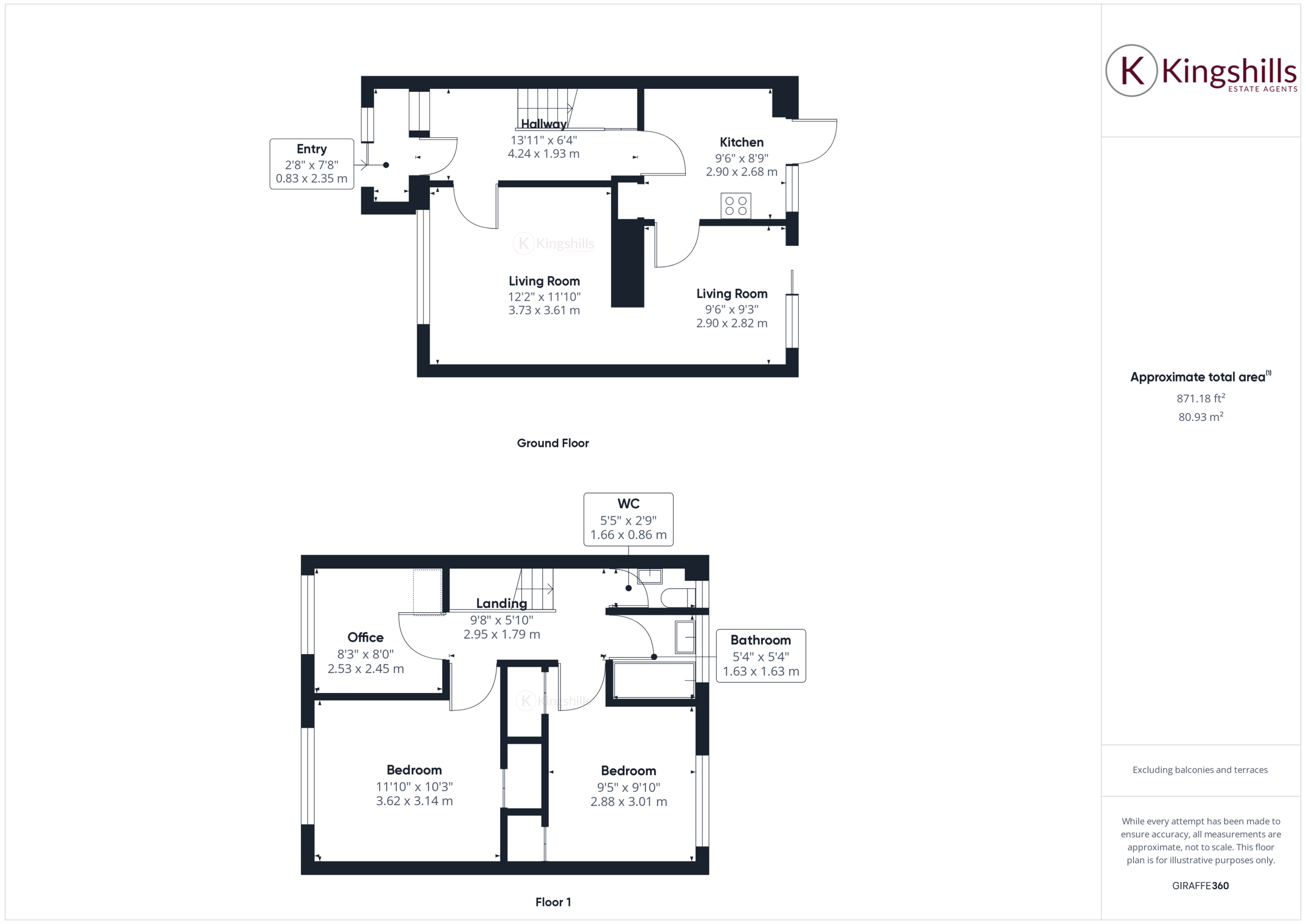3 bed terraced house for sale in Downley, High Wycombe - Property floorplan