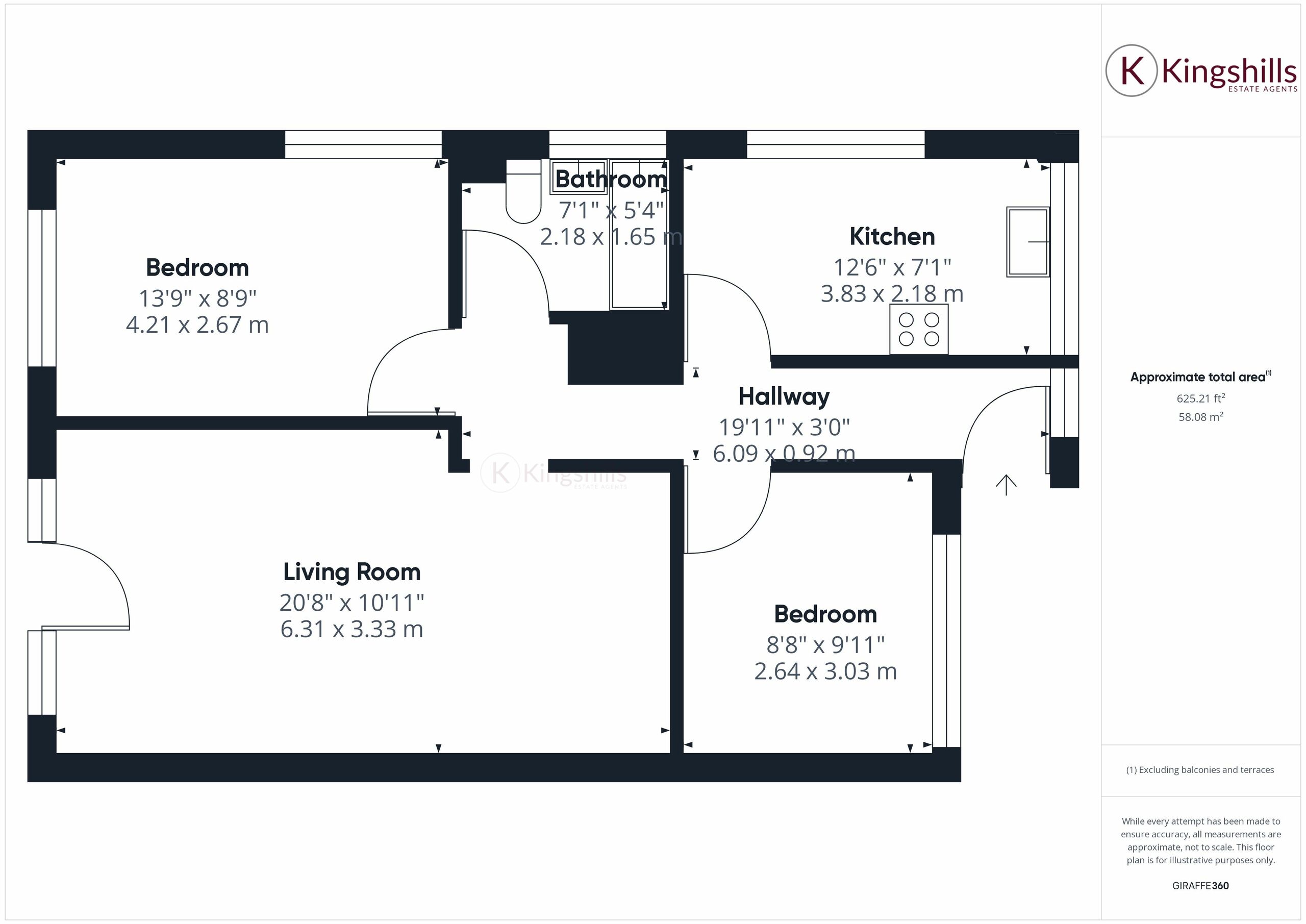 2 bed apartment to rent in Station Road, Amersham - Property floorplan