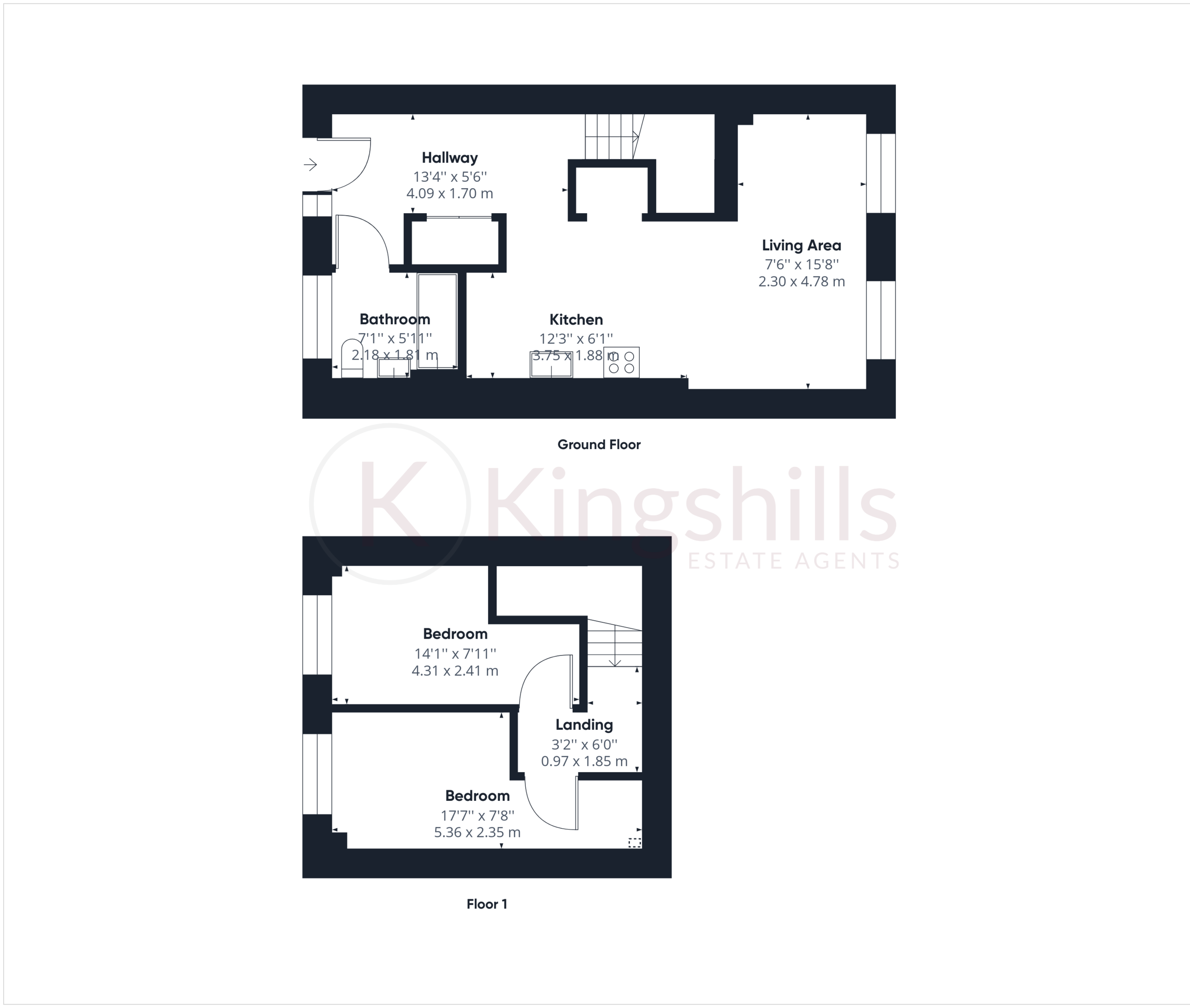 2 bed apartment for sale in Leigh Street, High Wycombe - Property floorplan