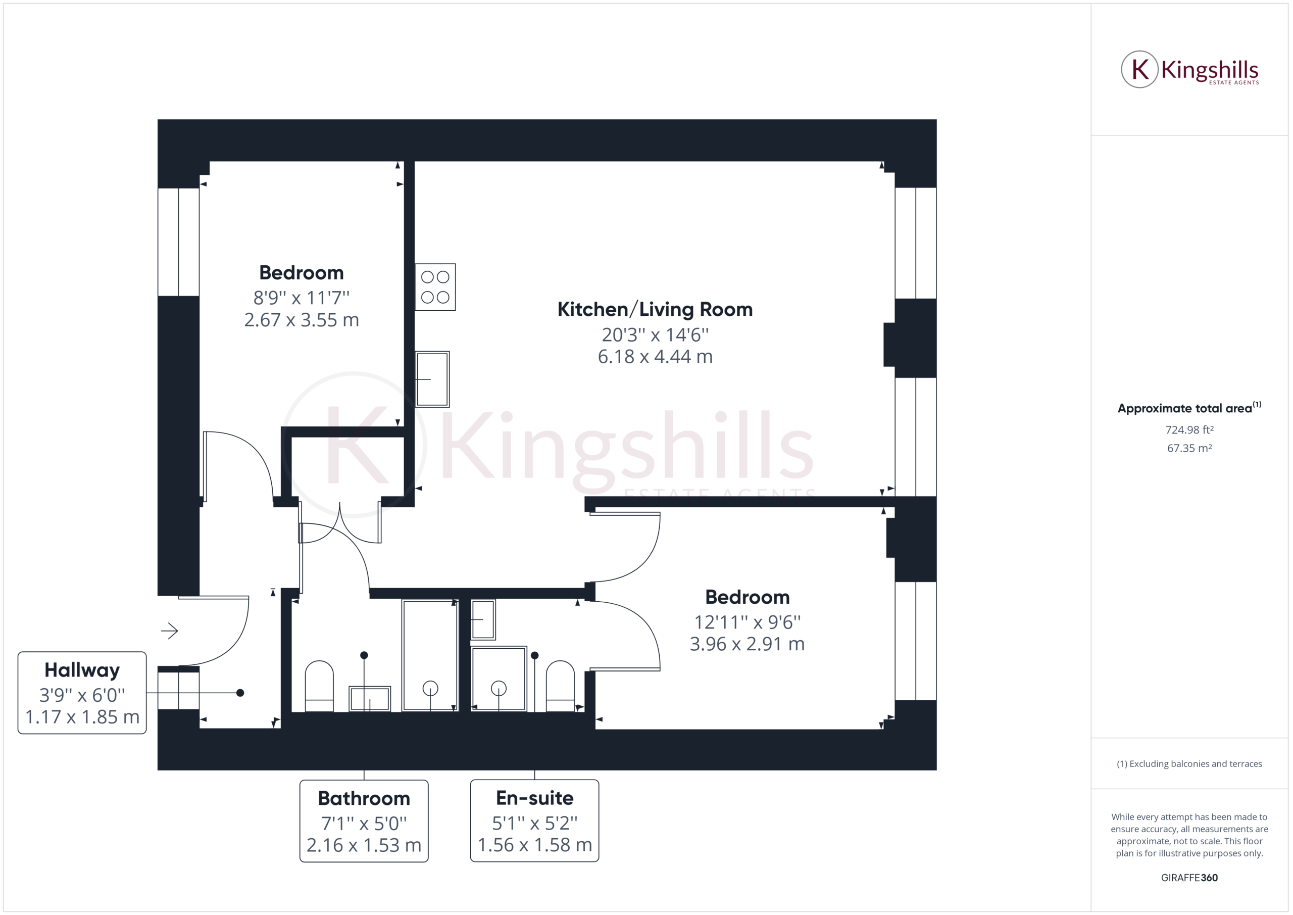 2 bed apartment for sale in Leigh Street, High Wycombe - Property floorplan