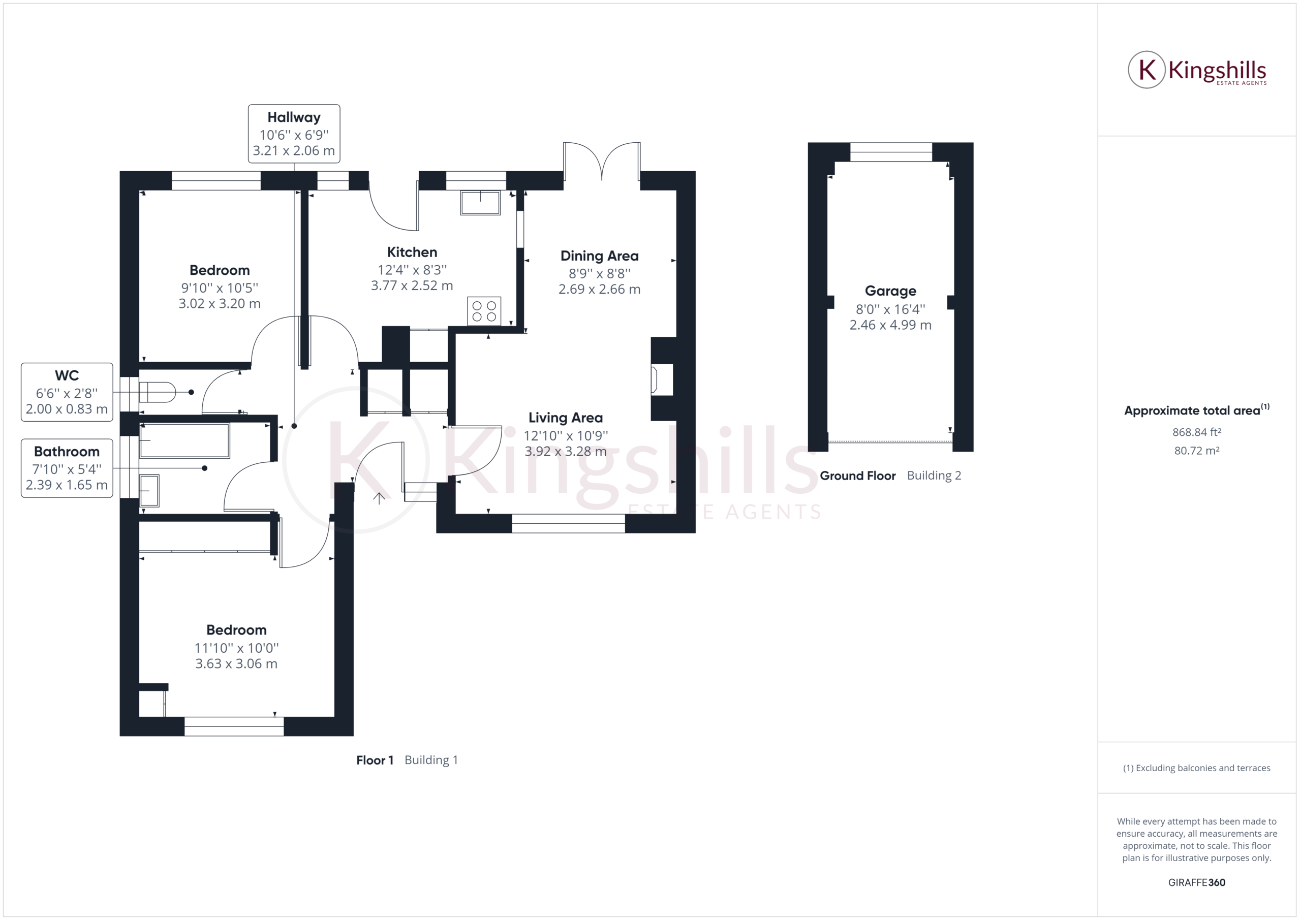 2 bed detached bungalow for sale in Hazlemere, High Wycombe - Property floorplan