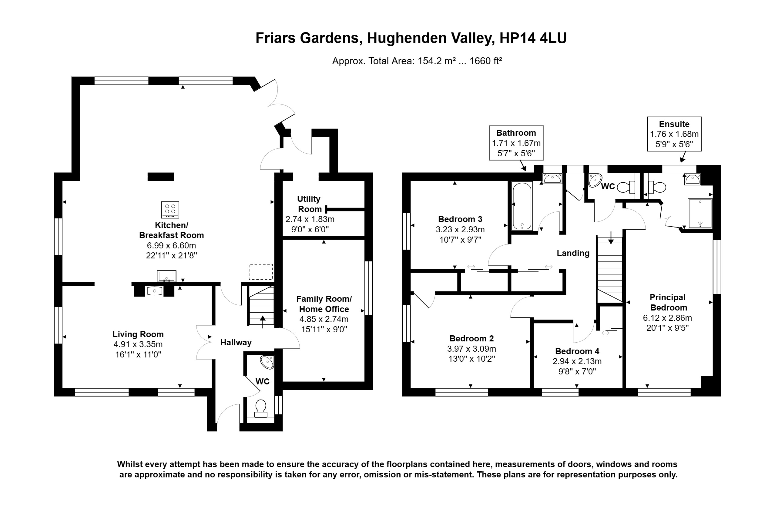 4 bed detached house for sale in Friars Gardens, High Wycombe - Property floorplan