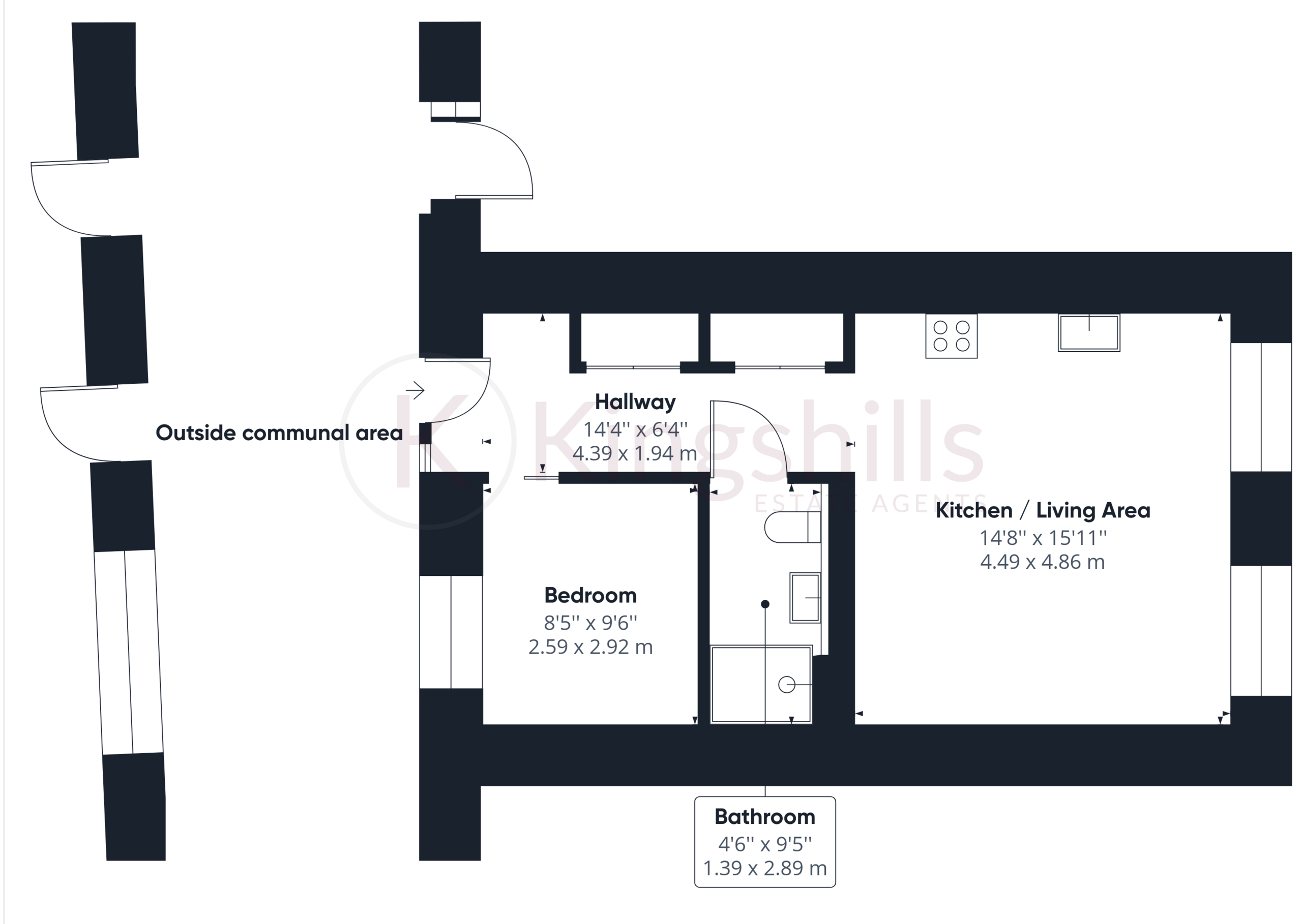 1 bed apartment for sale in Leigh Street, High Wycombe - Property floorplan