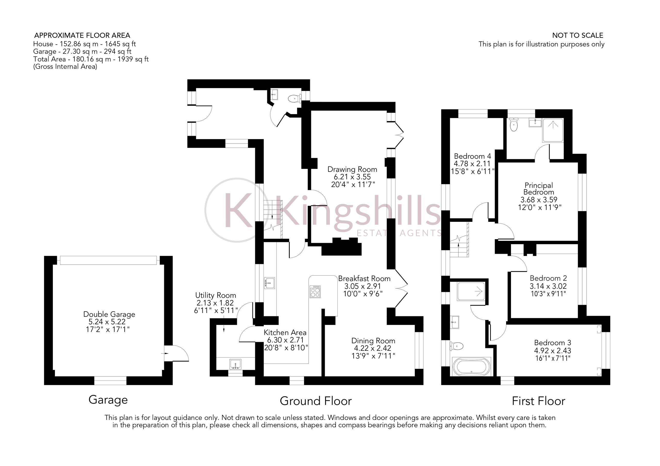 4 bed detached house for sale in Beacon Hill, High Wycombe - Property floorplan