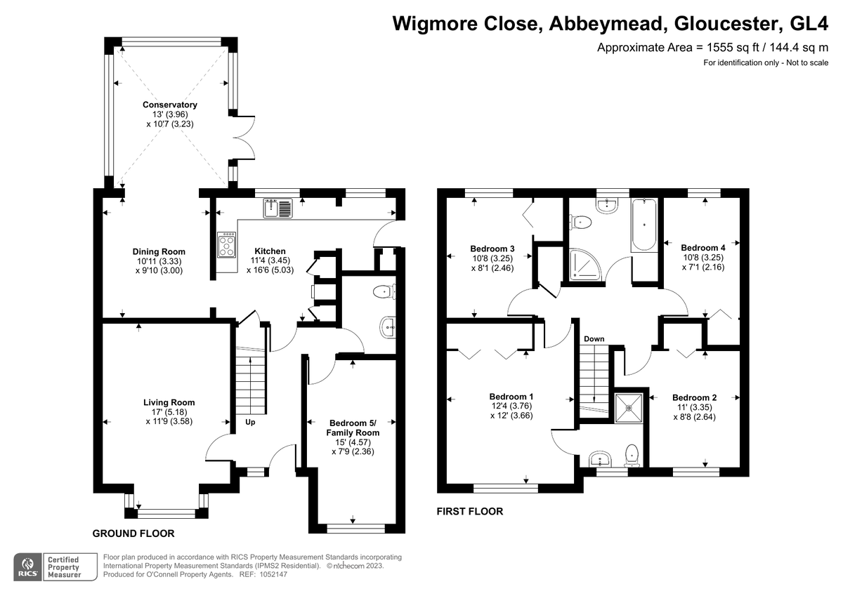 5 bed detached house for sale in Wigmore Close, Abbeymead - Property floorplan