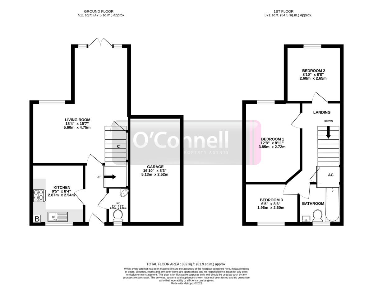 3 bed semi-detached house to rent in Bodenham Field, Gloucester - Property floorplan