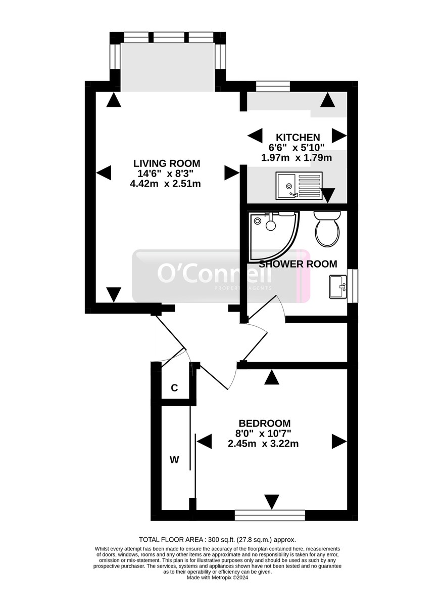 1 bed flat to rent in Finchmoor Mews, Gloucester - Property floorplan