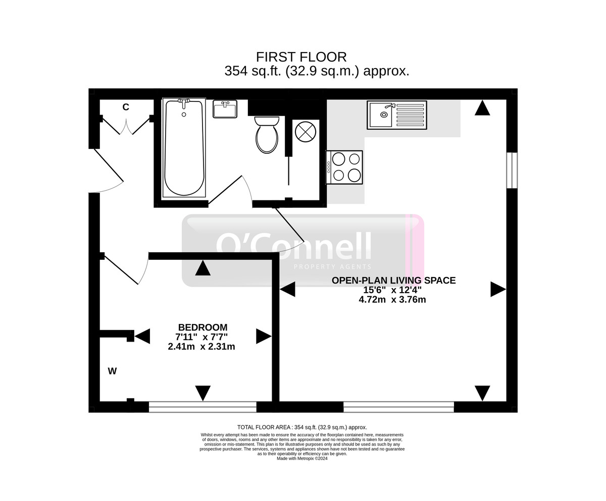 1 bed flat to rent in Myers Road, Swallow Park - Property floorplan