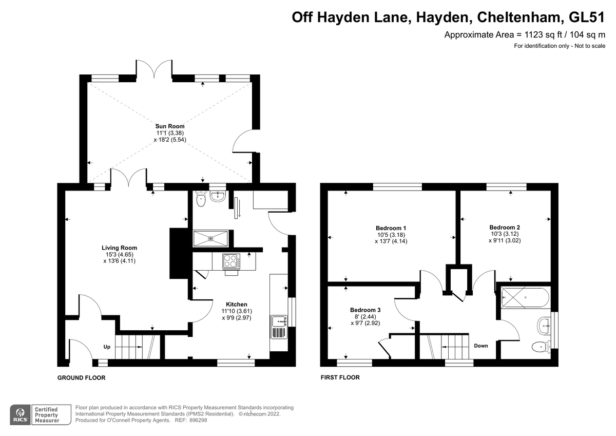 3 bed semi-detached house for sale in Hayden Green, Westerly Outskirts Of Cheltenham - Property floorplan