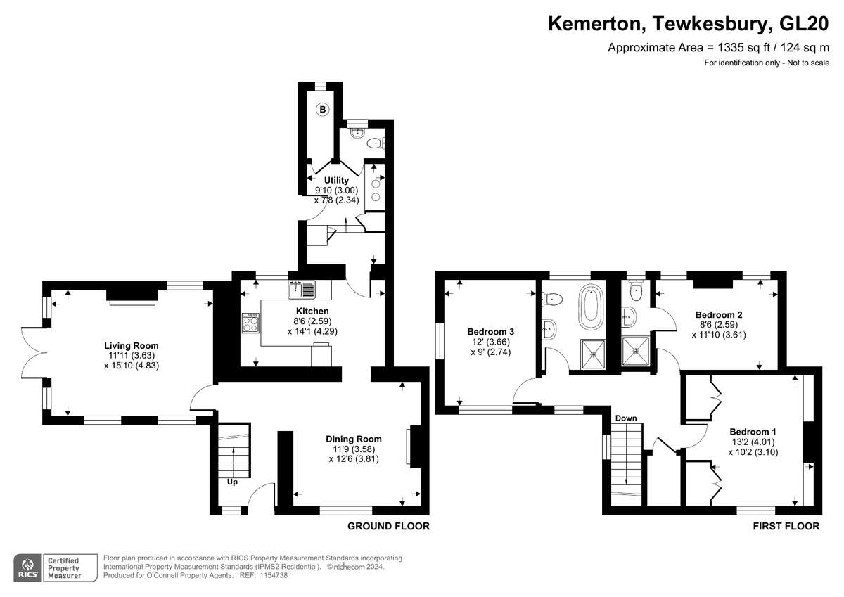 3 bed cottage for sale in High Street, Kemerton - Property floorplan