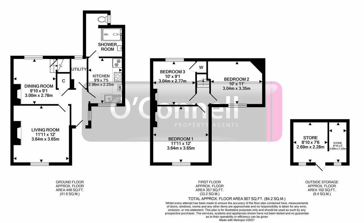 3 bed semi-detached house to rent in Tewkesbury Road, Longford - Property floorplan