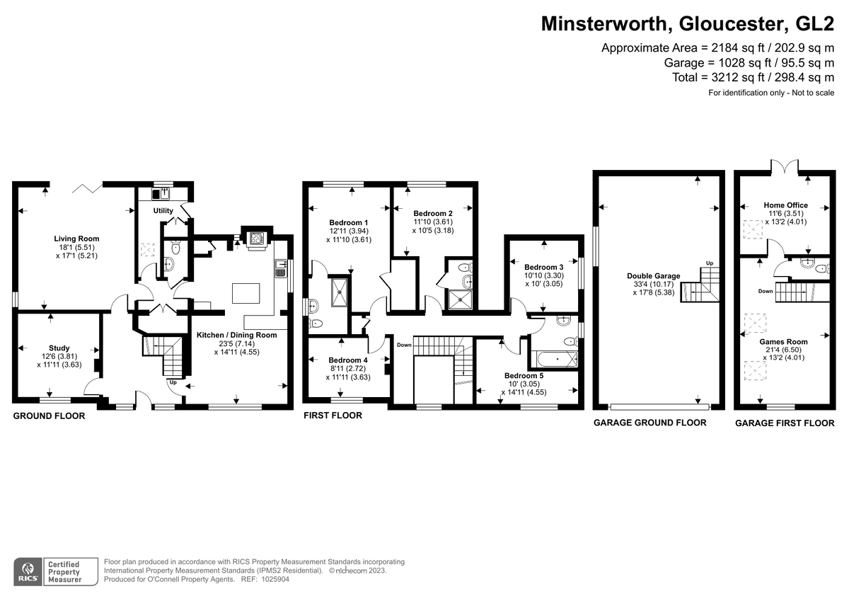 5 bed detached house for sale in Minsterworth, Nr Gloucester - Property floorplan
