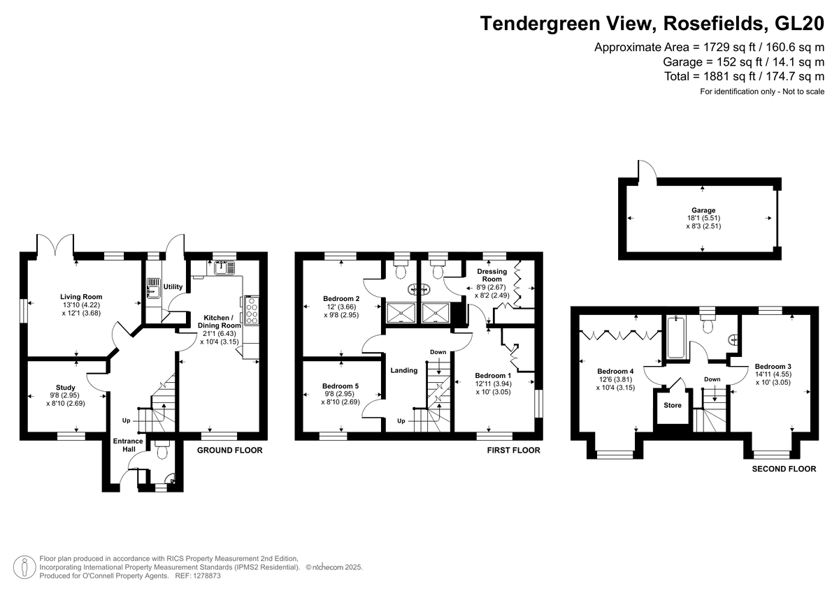 5 bed detached house for sale in Tendergreen View, Mitton - Property floorplan