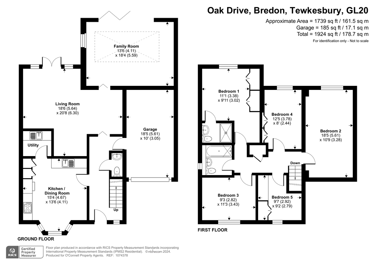 5 bed detached house to rent in Oak Drive, Bredon - Property floorplan