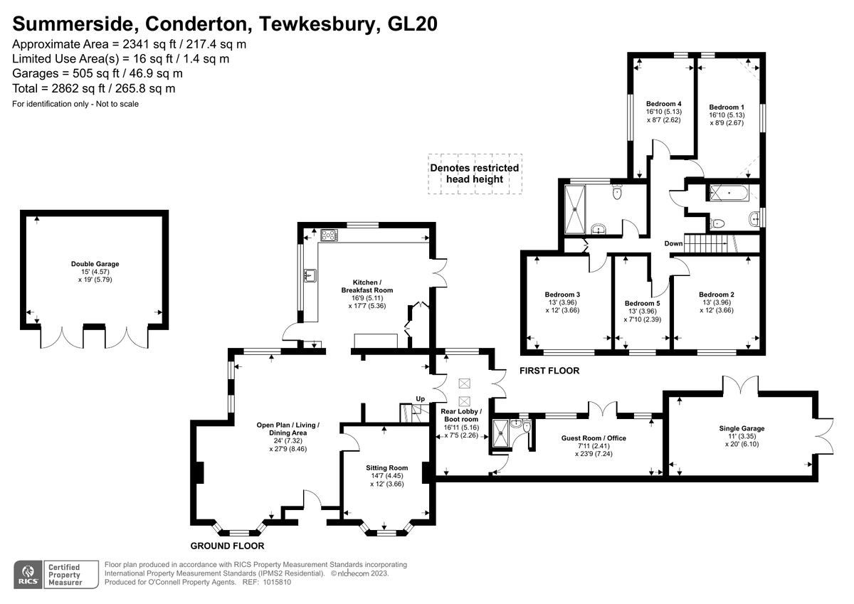 5 bed detached house for sale in Conderton, Nr Tewkesbury - Property floorplan